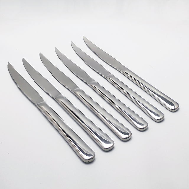 Solid Handle Steel Steak Knife Set