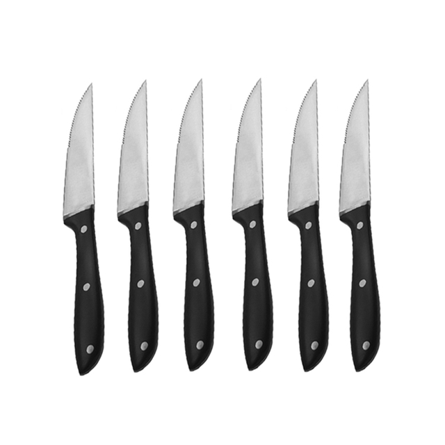 Stainless Steel Serrated Steak Knife Set In Bulk Packing