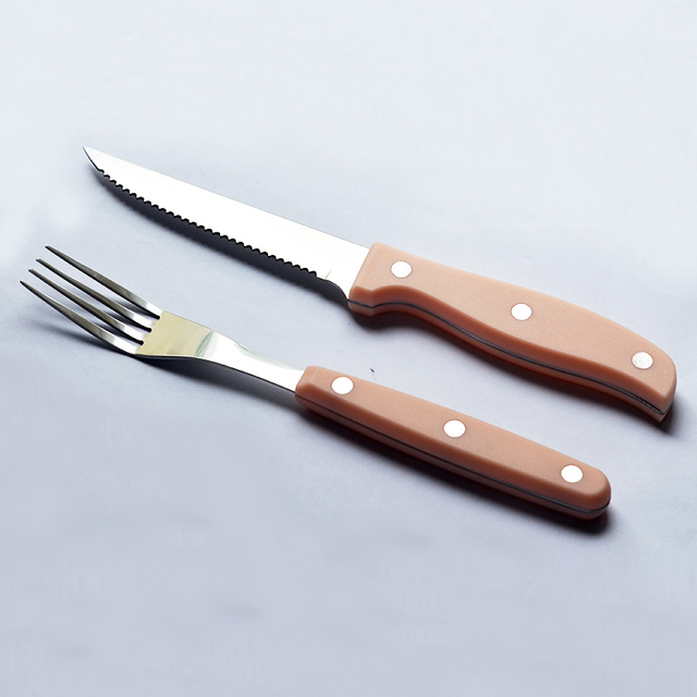 Serrated Steak Knife And Fork S/2