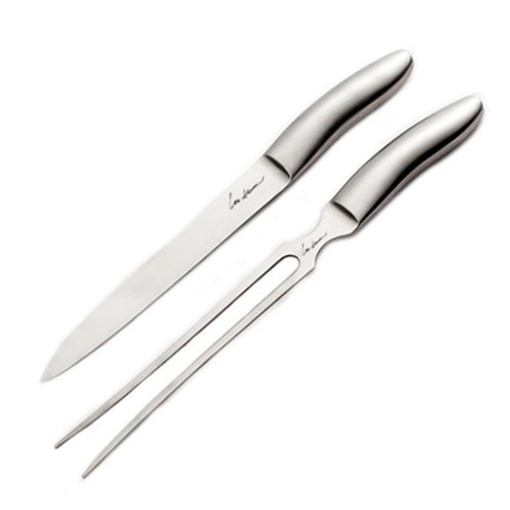 Stainless Steel Carving Set Matte Polish