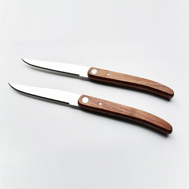 Serrated Knife With Wood Handle
