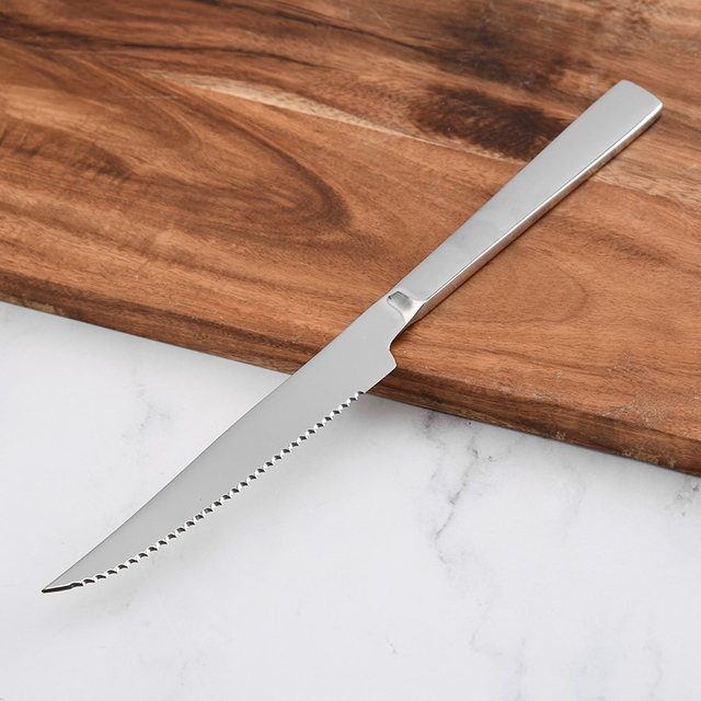 Stainless Steel Steak Knives Set Solid Handle