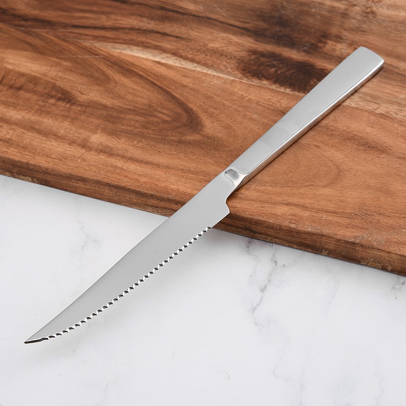 Stainless Steel Steak Knives Set Solid Handle