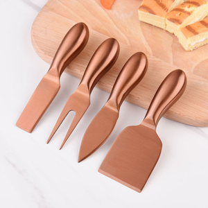 4pcs Rose Gold Cheese Knife Set