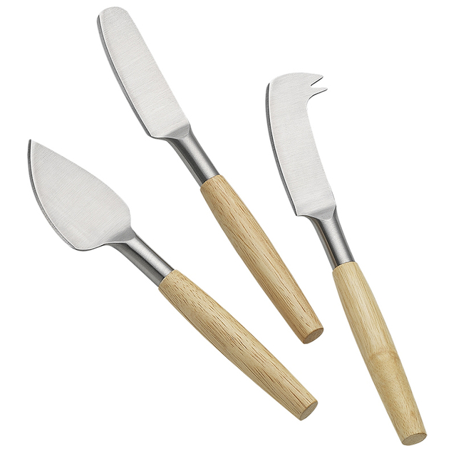 Rubber Wood Handle Cheese Tools Set