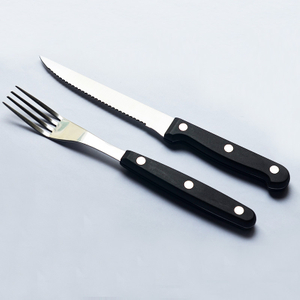 Steak Knife And Fork Plastic Handle