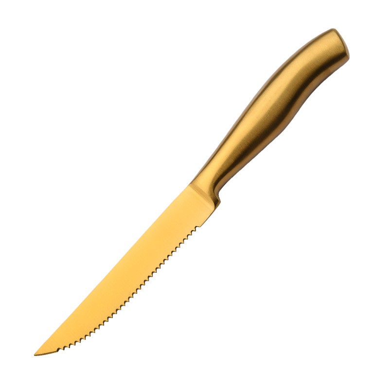 Gold Hollow Steak Knife