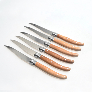 Wooden Serrated Knife And Fork Set S/2