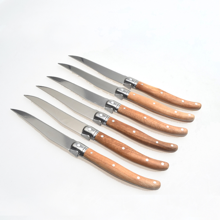 Wooden Serrated Knife And Fork Set S/2