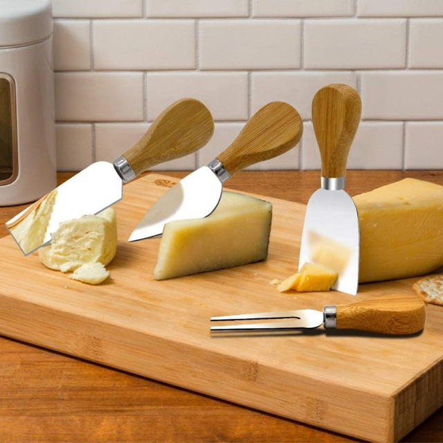 Bamboo Handle 6pcs Cheese Knives