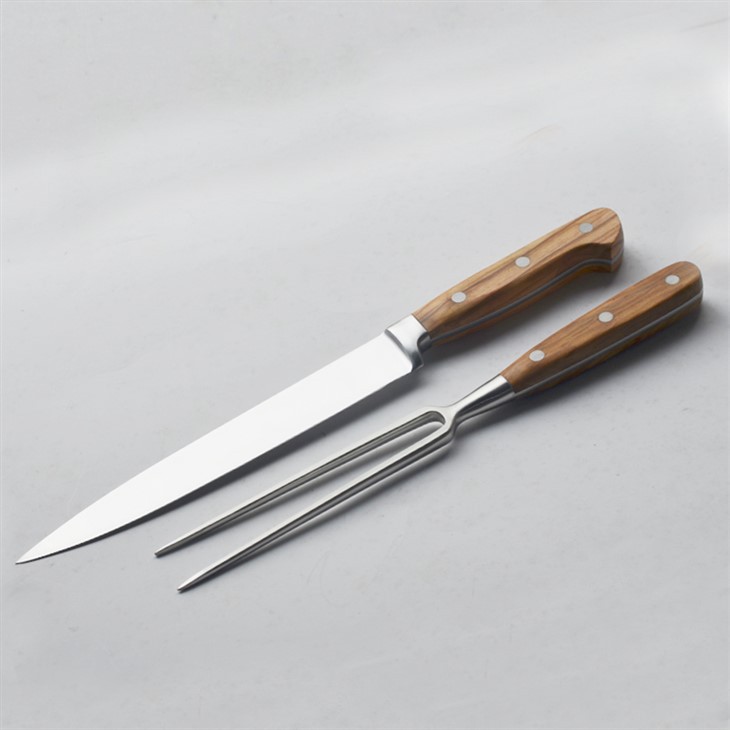 Olive Wood Handle Carving Knfie Set