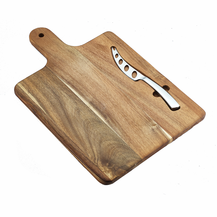 Acacia Wood Cheese Board With Cheese Knife