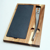 Slate Wooden Cutting Board With Knife