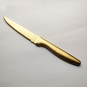 PVD Gold Soild Steak Knife