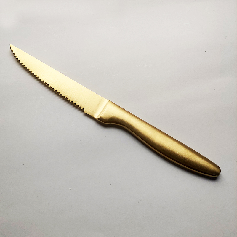 PVD Gold Soild Steak Knife