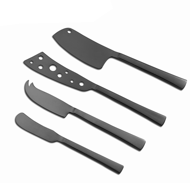 Black Color Cheese Knives Set