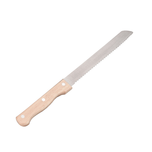 Bread Knife with Rubber Wood Handle
