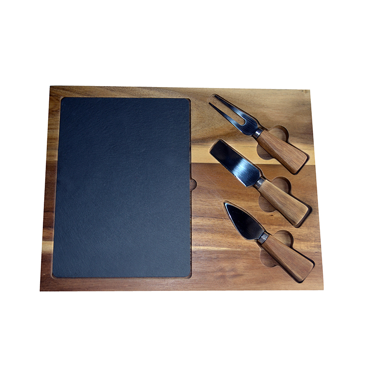Slate Cutting Board with Cheese Knife