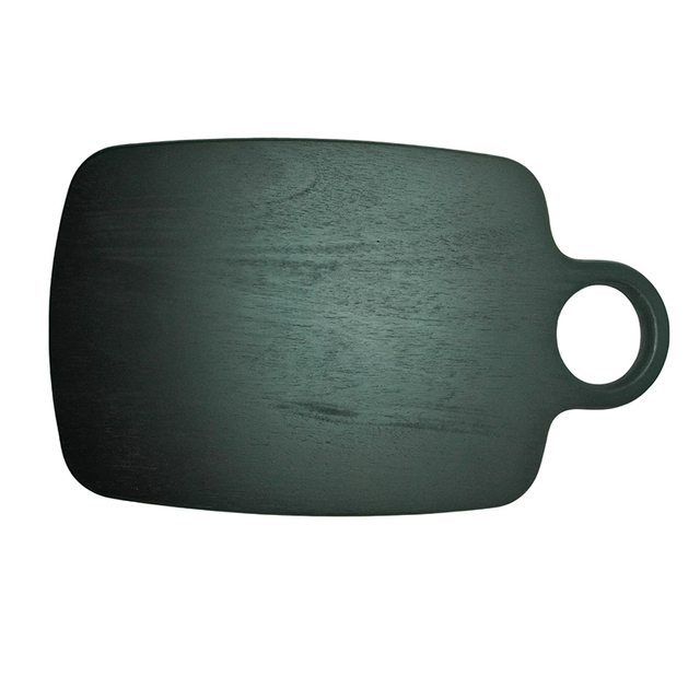 Black Rubber Wood with Handle