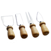 Rubber Wood Handle Cheese Knife Set