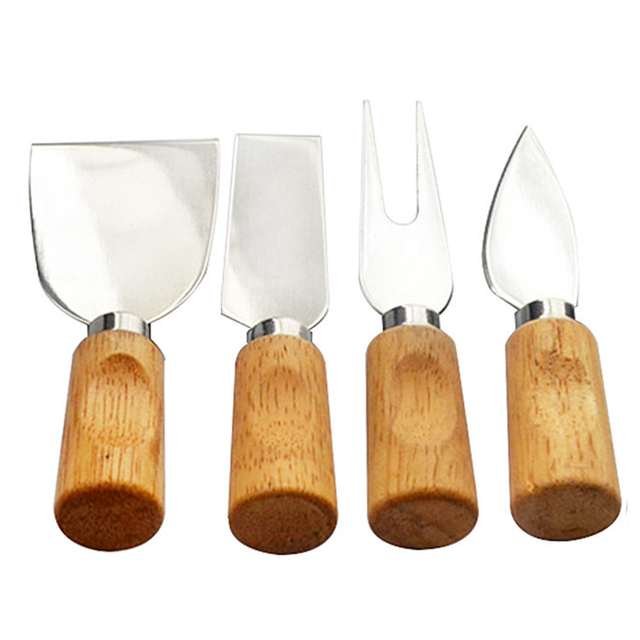 Steel Cheese Knife with Wood Handle