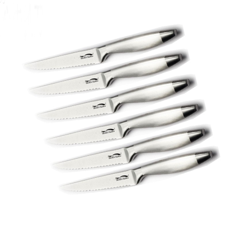 Full Steel Steak Knives Hollow Handle
