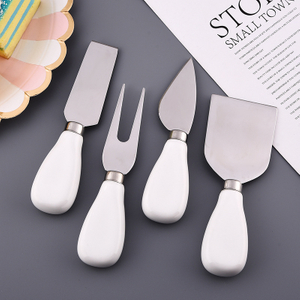 Ceramic Handle Cheese Knives Set S/4