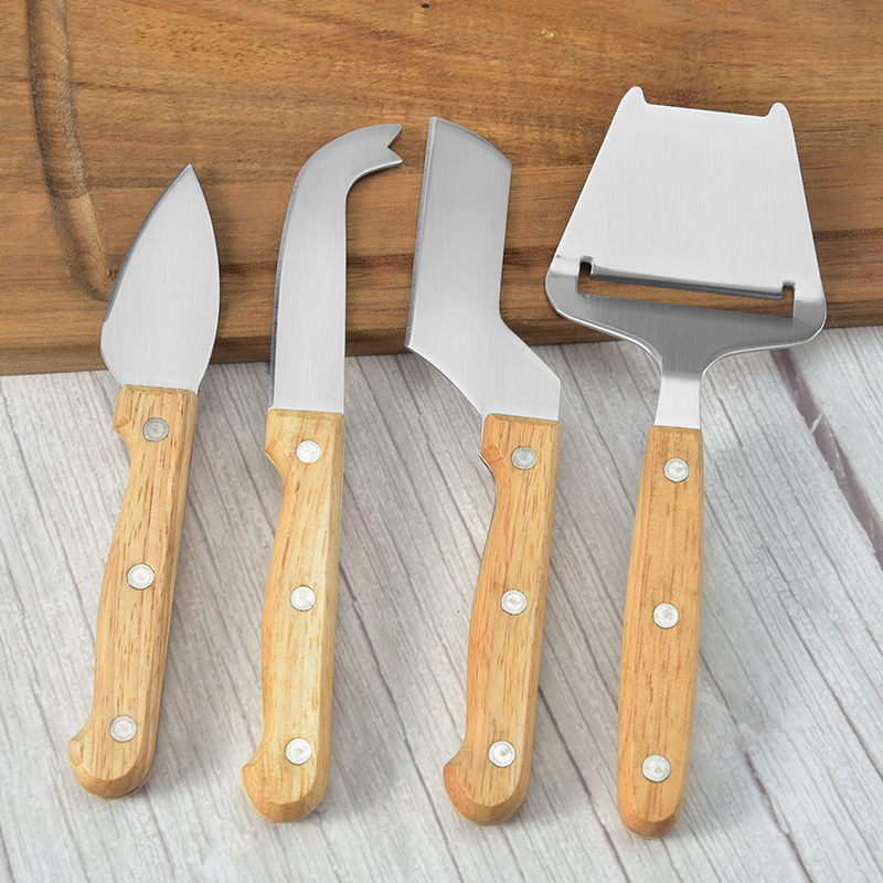 Rubber Wood Handle Cheese Tools
