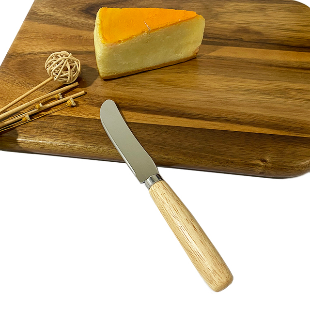 Rubber Wood Handle Cheese Spreader