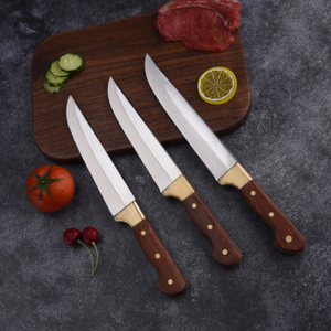 Wooden Handle Kitchen Knives S/3