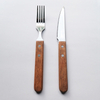 Wood Handle Steak Knife And Fork Set