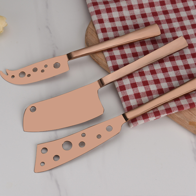 Rose Gold Cheese Knife Set