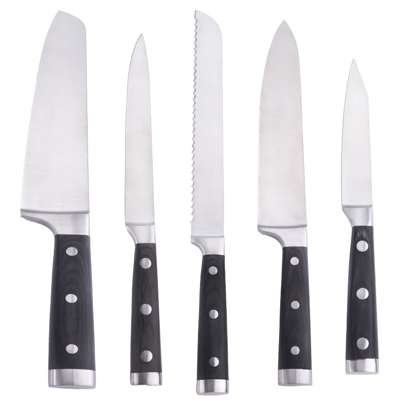 Pakka Wood Santoku Knives Set