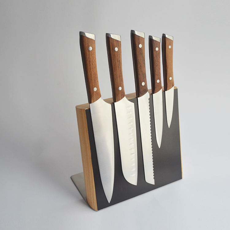 Wooden Handle 5pcs Kitchen Knives Set
