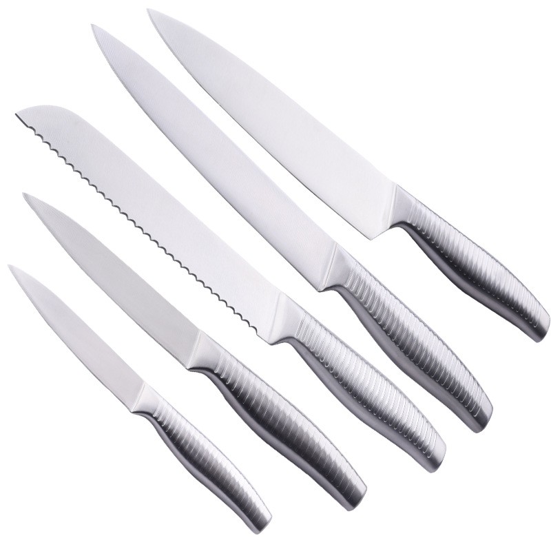 Matt Polish Kitchen Knives Set Hollow Handle