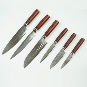 Pakka Wood Handle Damascus Knife