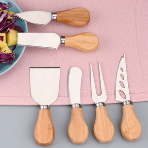 Bamboo Handle 6pcs Cheese Knives
