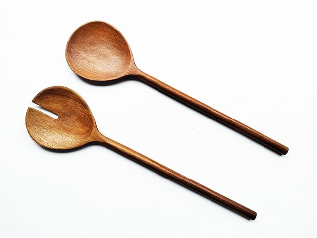 Acacia Wood Salad Server Set